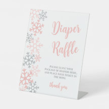 Diaper Raffle Snowflake Winter Baby Shower