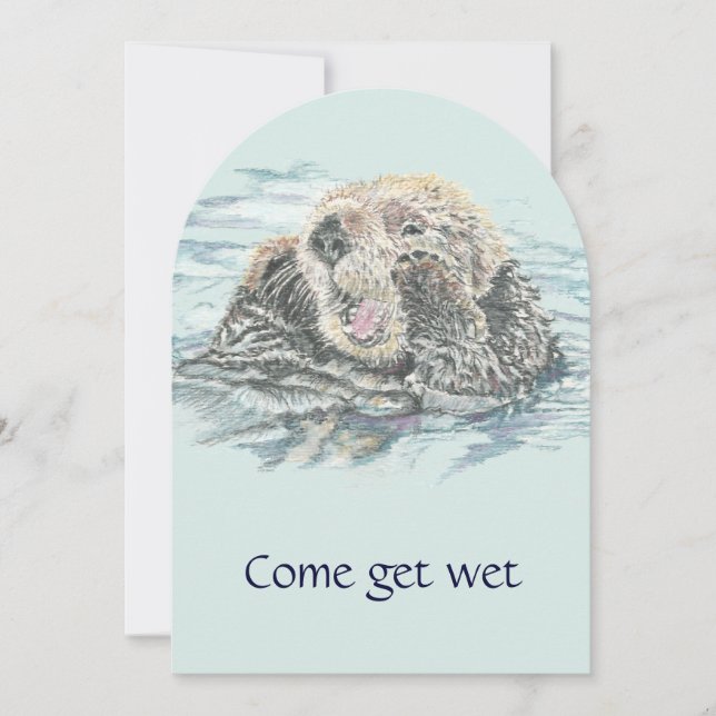 Diapositivo de água, Convite para Festa de anivers (Frente)