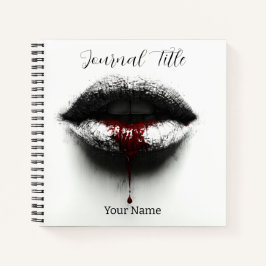 Diário Beijo Vermelho — Nome e Título Personalizad