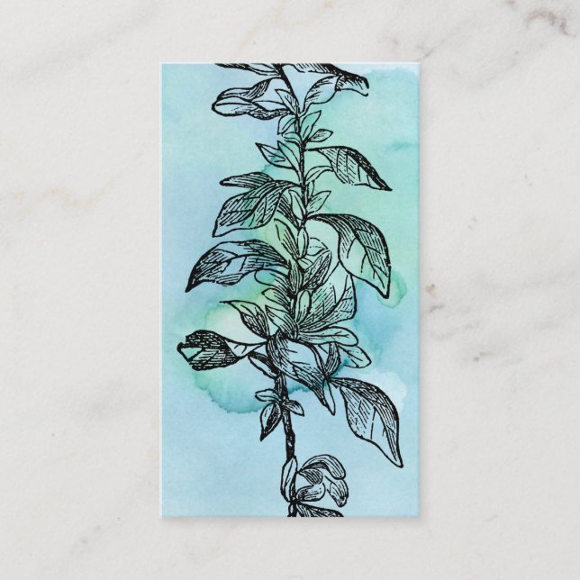 Diário Botânico Antigo ou Cartão de Anotação (Frente)