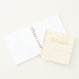 Diário com marcador Dourado de faixa branca Elegan
