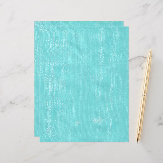 Diário de abate de turquesas de linhas onduladas t (Frente/Verso In Situ)