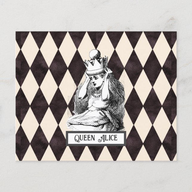 Diário de Arte Vintage Alice com Crown Harlequin (Frente)