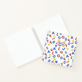Diário de Bullette das Notas das Cartas ABC Azul-A