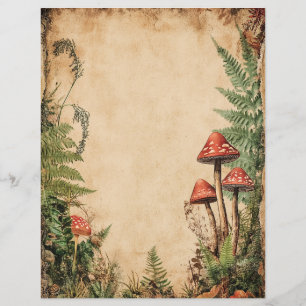 Diário de Lixo Botânico Vintage Mushroom