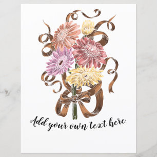 Diário de primavera Gerbera Daisy - Papel Scrapboo