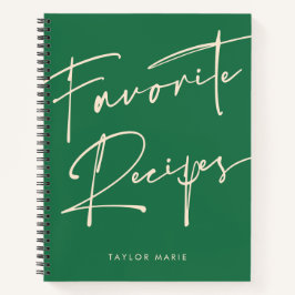 Diário de Receita Personalizada Verde