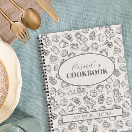 Diário de receitas personalizadas do nome do livro