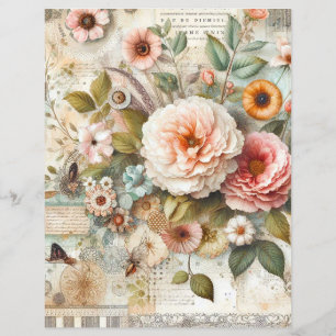diário de recortes de colagem shabby chic cottage