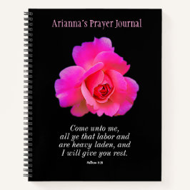 Diário de script personalizado Floral Rosa