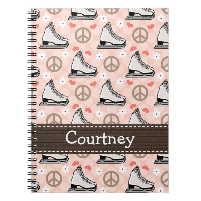 Diário do caderno espiral do patinagem artística (Frente)