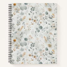 Diário espiral suave pastel