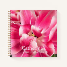 Diário Floral Personalizado Blush Tulip Dreams