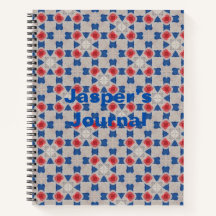 Diário Geométrico Personalizado. Design geométrica