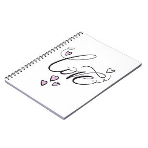 Diário Love Script Caderno Espiral de Coração Mi