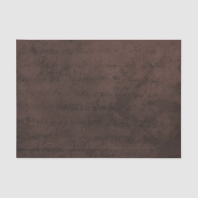 Diário manuscrito de papel de pergaminho de cognac (Frente )