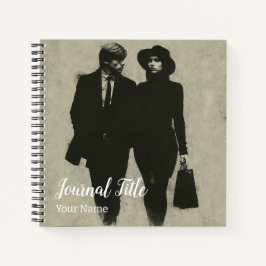 Diário Noir Duo — Nome e Título Personalizados