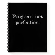 Diário Preto de Citação de Progresso Inspirador