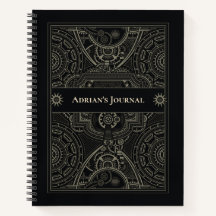 Diário Steampunk ornamentado