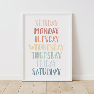 Dias Arco-Íris da Semana Poster