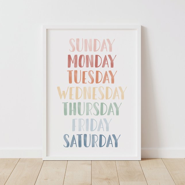 Dias Arco-Íris da Semana Poster (Criador carregado)