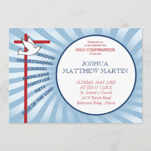 Dias Azuis de Convite de Confirmação