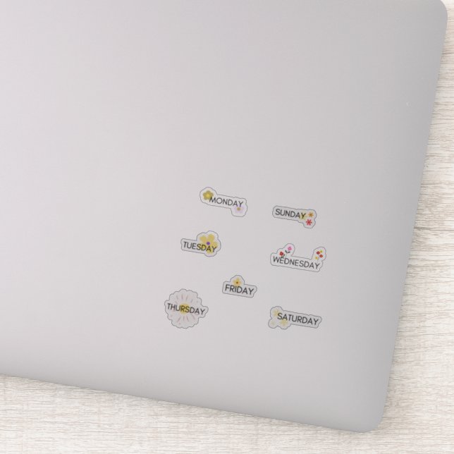 Dias da Semana da Flor do Adesivo do Planner (Detalhe)