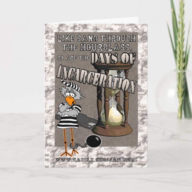 Dias de encarceramento: "Boa sorte" Cartão Jailbir (Frente)