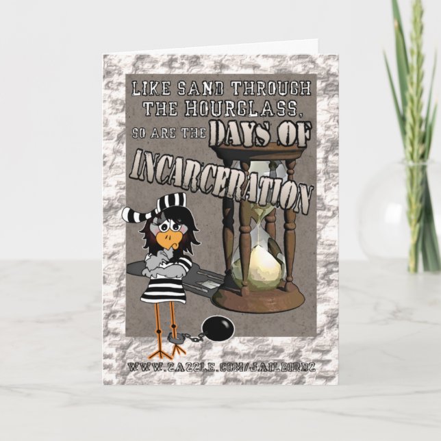 Dias de encarceramento: "Boa sorte" Cartão Jailbir (Frente)