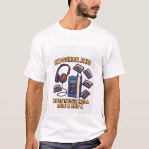 Dias de Escola Antiga Camiseta de Música Retro com