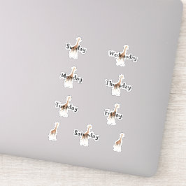 Dias de Girafa Bonitos da Folha de Etiquetas da Se