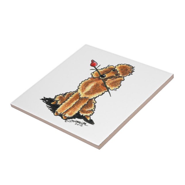 Dias de os namorados Apricot Poodle Sweetheart (Lateral)