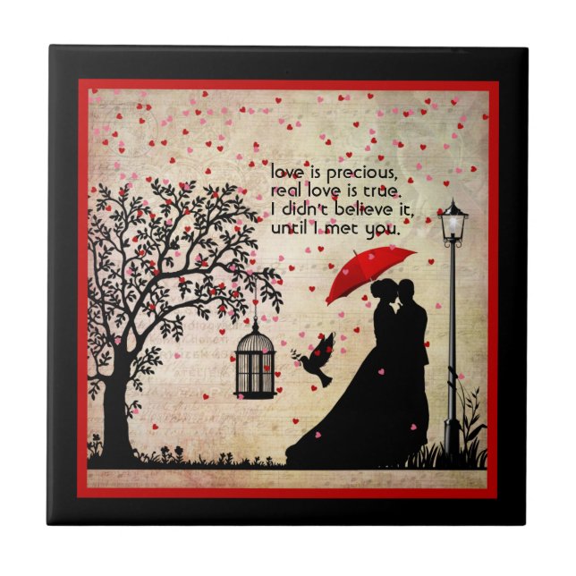 Dias de os namorados elegantes de Beige e Poesia N (Frente)