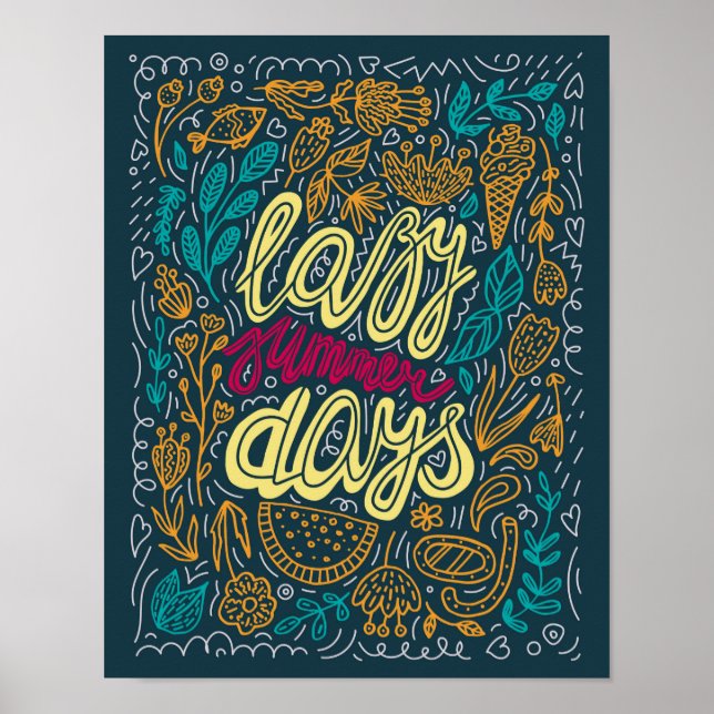 Dias de Verão Preguiçosos - Poster (Frente)