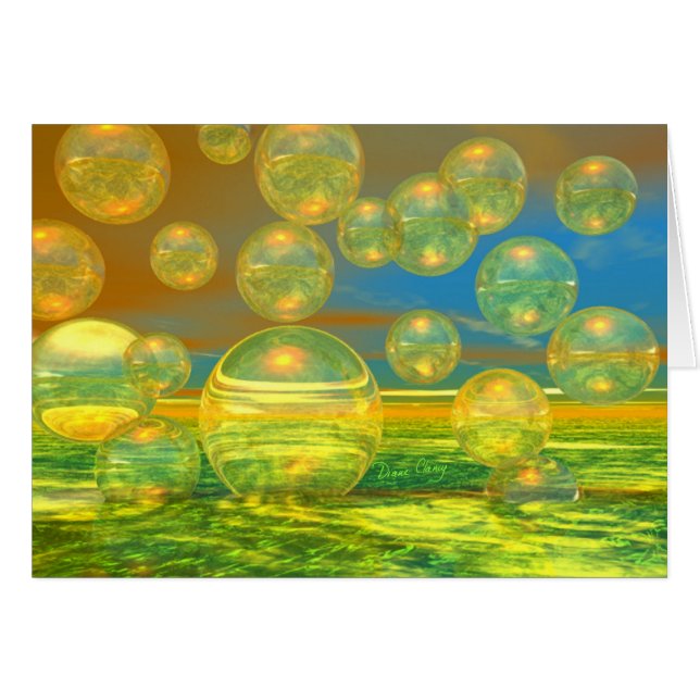 Dias dourados - cartão da tranquilidade do amarelo (Frente Horizontal)