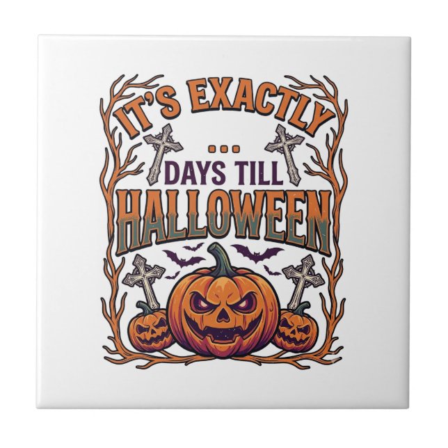 Dias Exatos Até o Dia das Bruxas Jack Lantern Morc (Frente)
