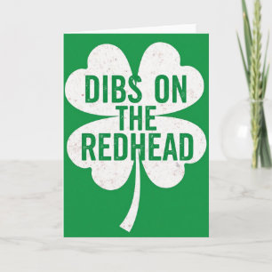 Dibs No Ruivo Cartão Irlandês