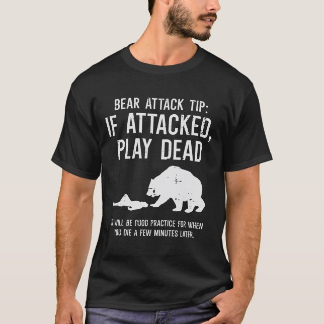 Dica de Ataque de Urso de Acampamento Camisa Diver (Frente)