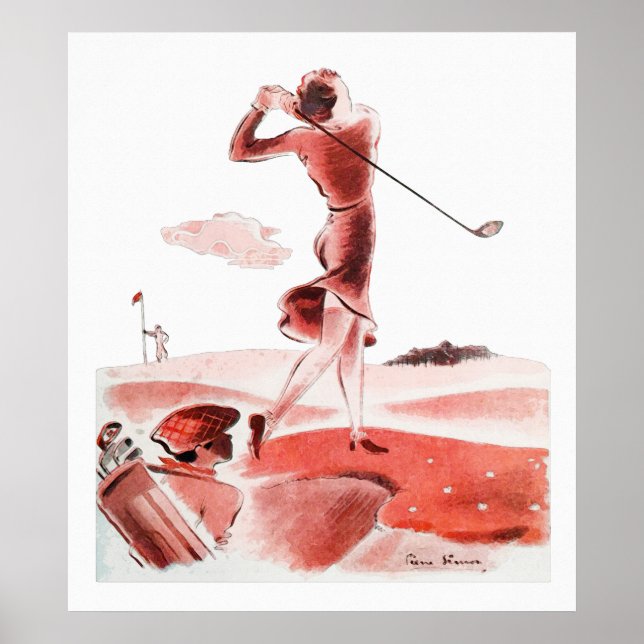 Dica do cadáver - Impressão de golfe de 1937 (Frente)