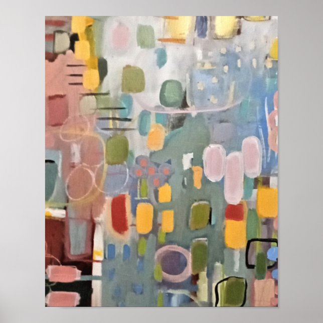 Dica do Poster de Abstrato rosa (Frente)