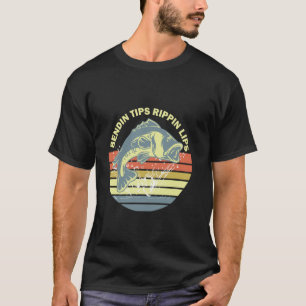 Dicas de Flexão Rippin Lips CAMISETA Funny Fishing