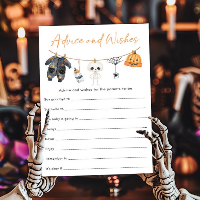 Dicas e Desejos de Roupas de Halloween da Little B (Ghost Clothesline Baby Shower  Advice and Wishes Game)