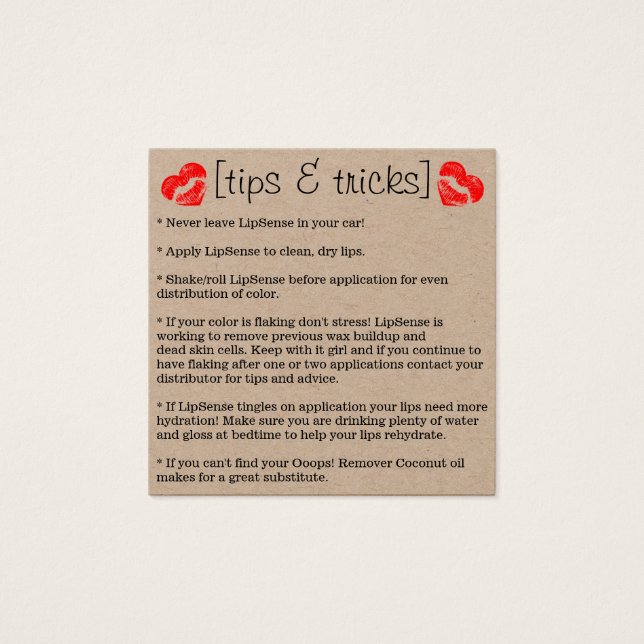 Dicas e truques Lipstick (Frente)