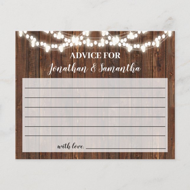 Dicas para cartão de chá de panela rústico para ca (Frente)