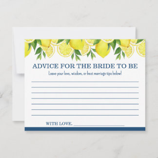 Dicas para o Cartão de Chuva de Limão para a Noiva