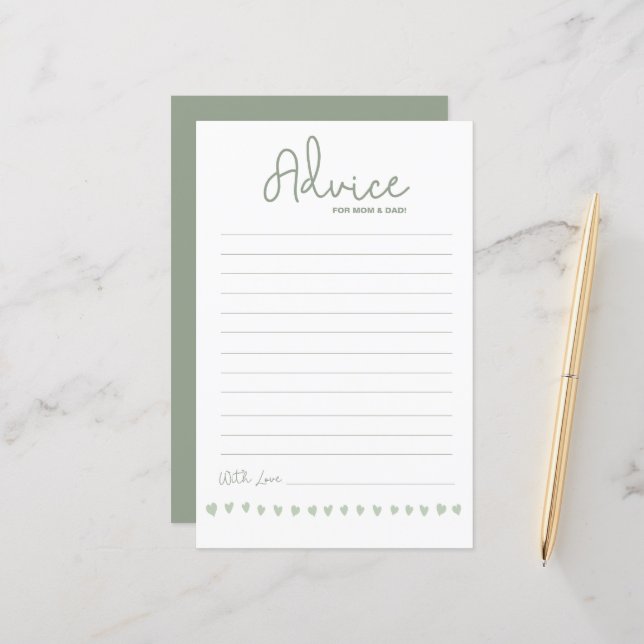 Dicas para o chá de bebê para mamãe e papai - Sem  (Frente/Verso In Situ)