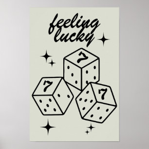 Dice Wall Art, Sentir Poster, Dice Impressão