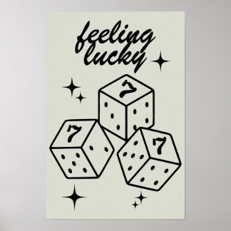 Dice Wall Art, Sentir Poster, Dice Impressão