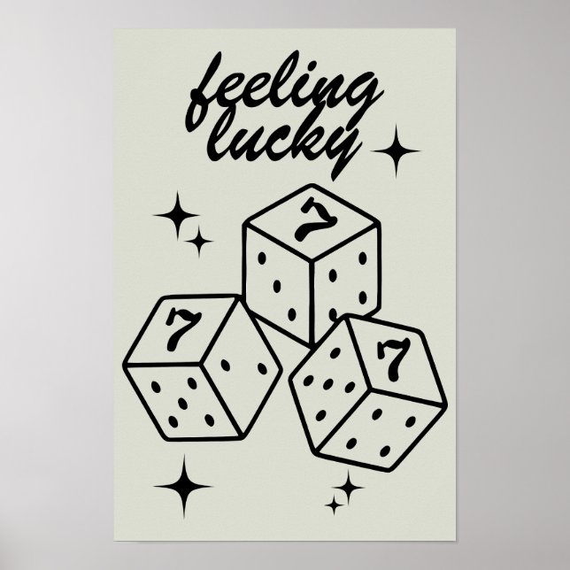 Dice Wall Art, Sentir Poster, Dice Impressão (Frente)