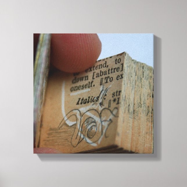 DicofrAngle Miniature Book cortou Canvas de desenh (Frente)